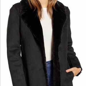 Rachel Parcell Reversible Faux Fur Jacket